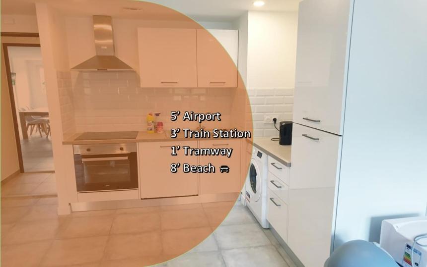 ניס Big Flat Sea Vieuw 95 M2 5 Rooms Near Airport 5 Min Train 3 Min And Tram On Site, Beach 7 Min, 2 Showers And 2 Toilets , Neuf Grand Appartement 95 M2 5 Chambres Proche Aeroport 5 Min Train 3 Min Et Tramway Sur Place, Plage 7 Min 2 Douches Et 2 Wc Vue מראה חיצוני תמונה